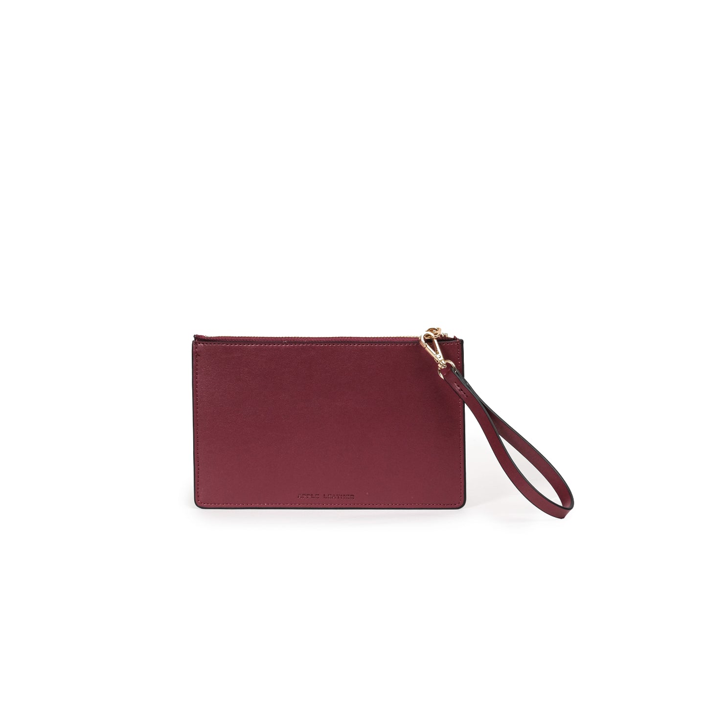Vegan Apple Leather Leather Zip Wallet Plum